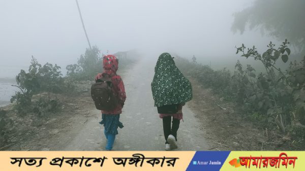 দিনাজপুরে ঠান্ডা হিমেল হাওয়া ও ঘন কুয়াশায় মানুষ কাঁপছে।